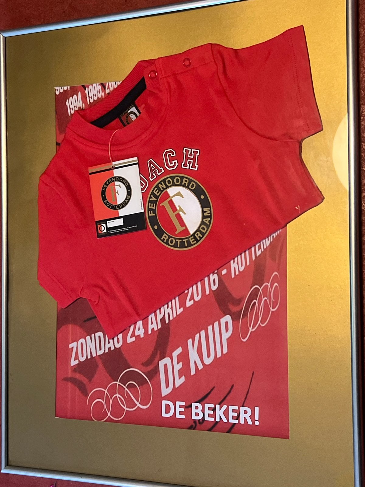 Feyenoord Baby Shirt - De Kuip De Beker Ingelijst, Ophalen, Nieuw, Feyenoord, Shirt