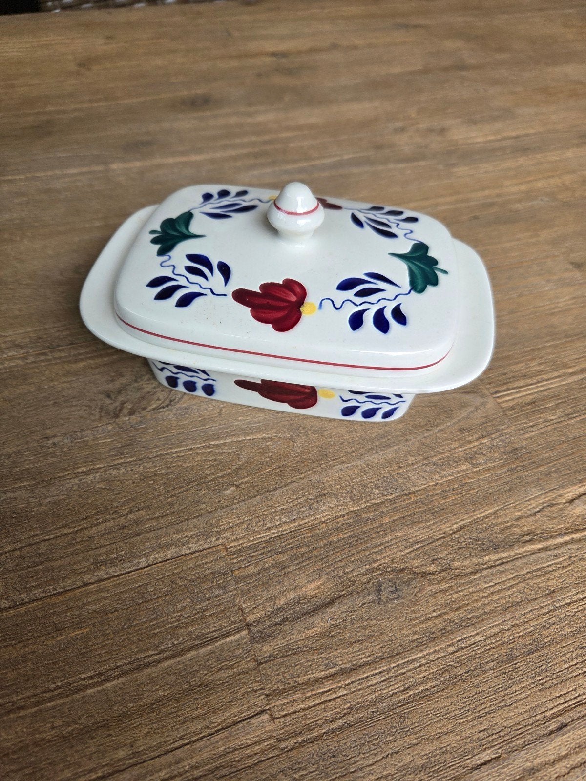 Boerenbont botervloot - Landelijk servies, Huis en Inrichting, Ophalen, Overige merken, Keramiek, Zo goed als nieuw