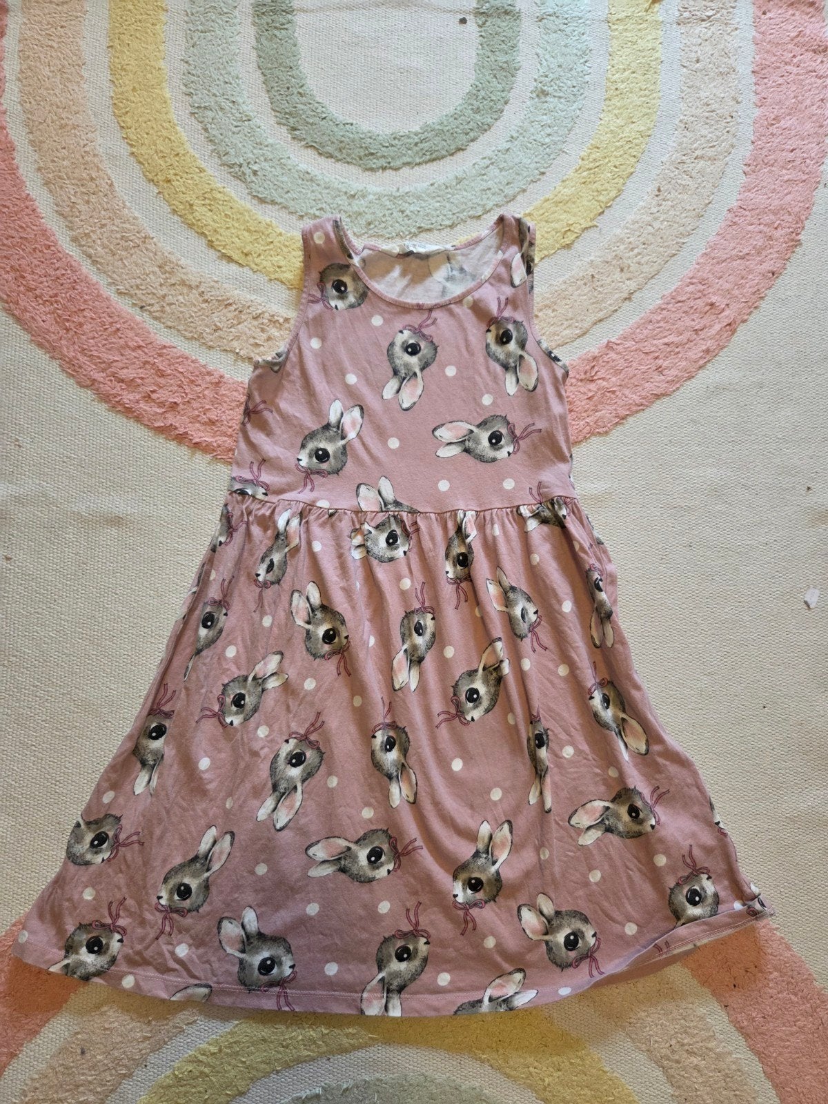 Jurk konijn H&M maat 134-140 mooi roze, Gebruikt, Meisje, H&M, Ophalen of Verzenden