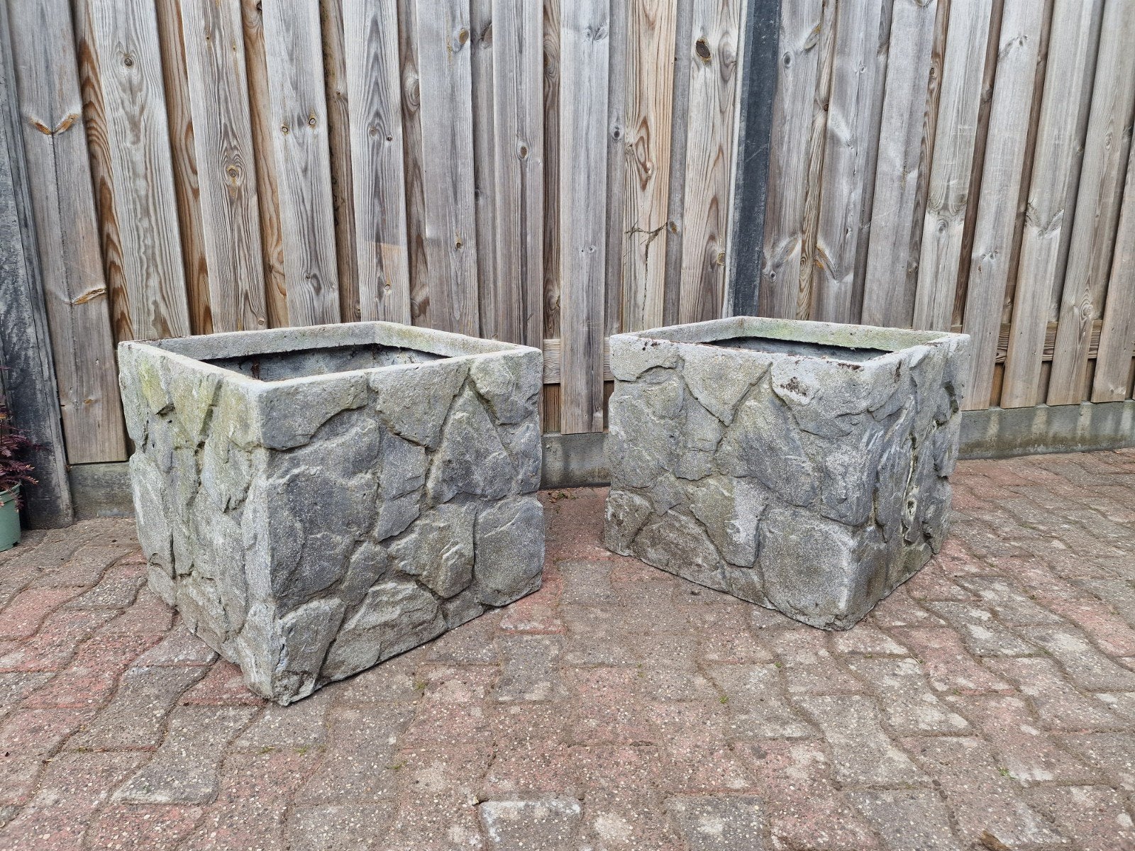 2 x bloembak 60x60 cm, Tuin en Terras, Bloembakken en Plantenbakken, Ophalen of Verzenden, Gebruikt, Kunststof