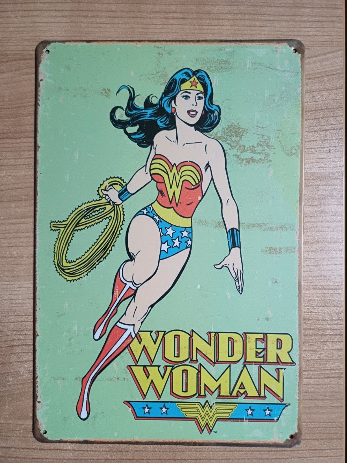 dc comics wonder woman metalen poster, Ophalen, Zo goed als nieuw