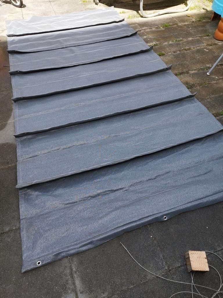 Schaduwdoek harmonica antraciet 174x357cm, Ophalen