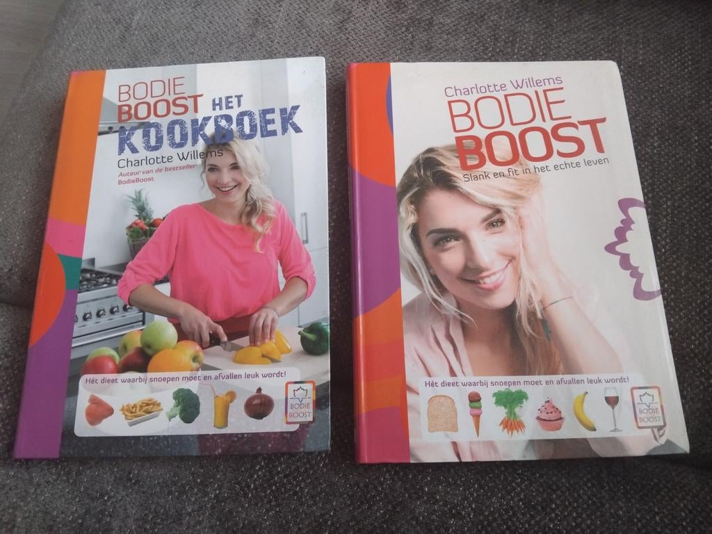 BodieBoost Het Kookboek & Slank en Fit - Charlotte Willems, Boeken, Hoofdgerechten, Gezond koken, Ophalen of Verzenden, Zo goed als nieuw