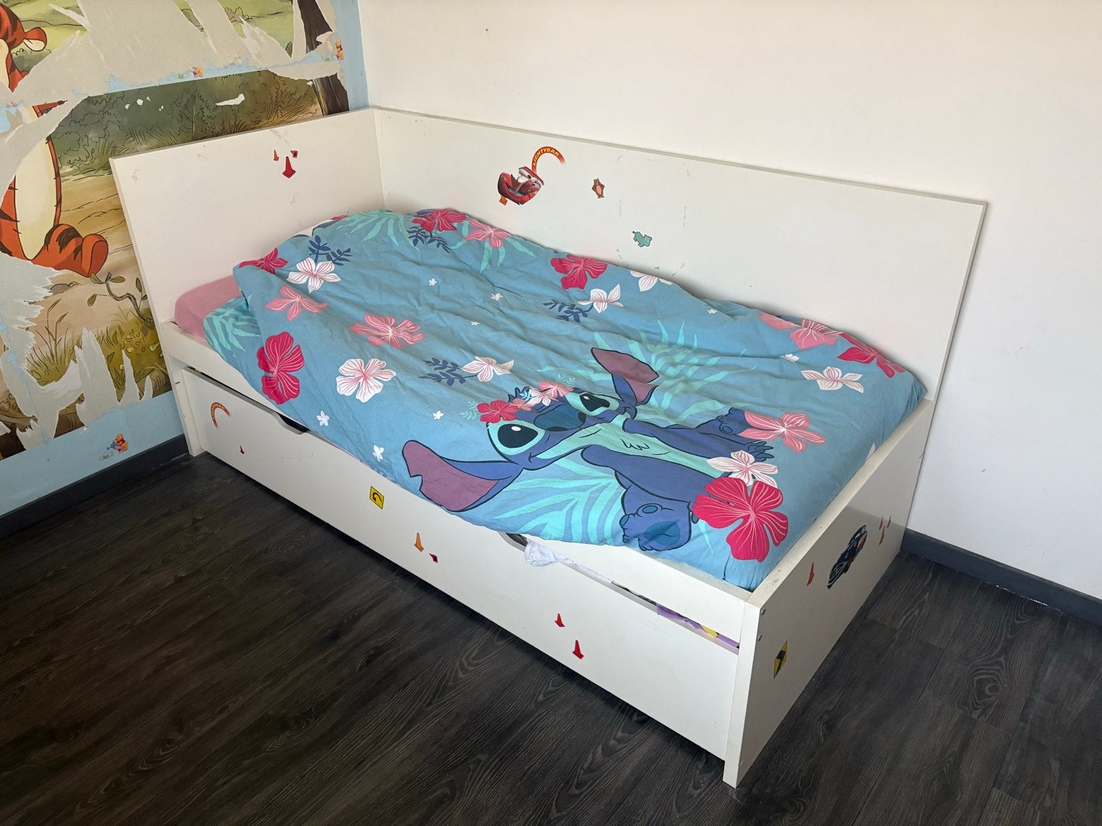 Eenpersoonsbed met opbergruimte, Ophalen, Gebruikt, 90 cm, Eenpersoons