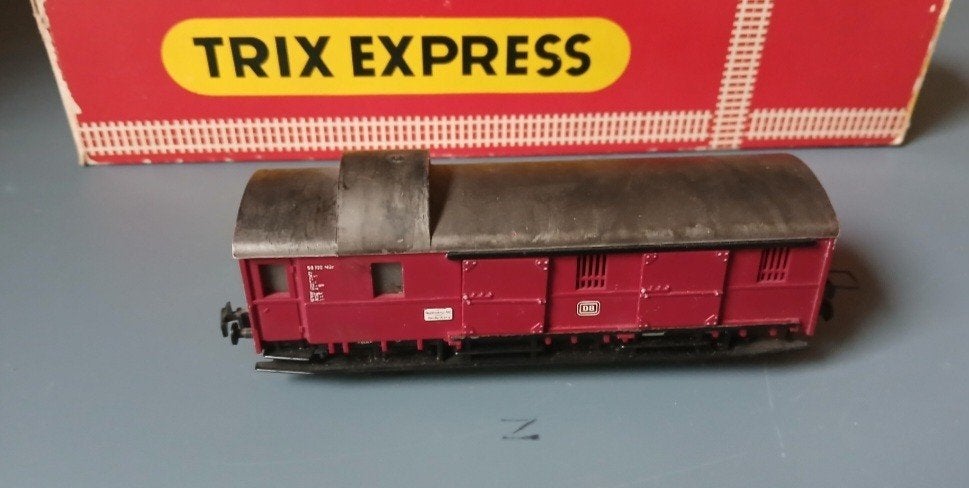 Trix Express Wagon DB Rood schaal 1/87, Gebruikt, Gelijkstroom, Trix, Wagon