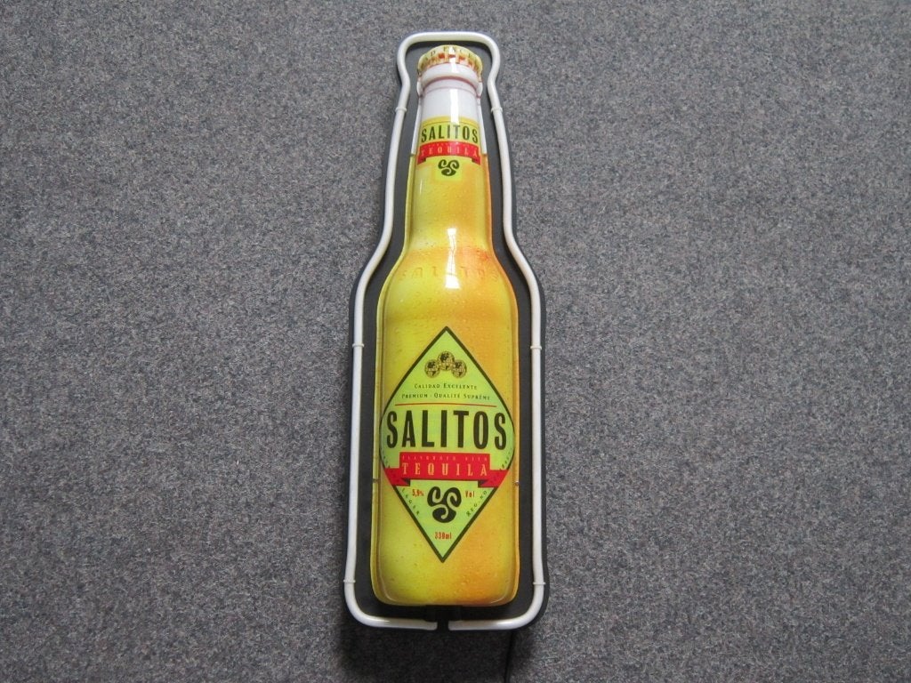 SALITOS BIER NEON LICHTRECLAME, Verzamelen, Ophalen, Zo goed als nieuw, Overige typen, Overige merken