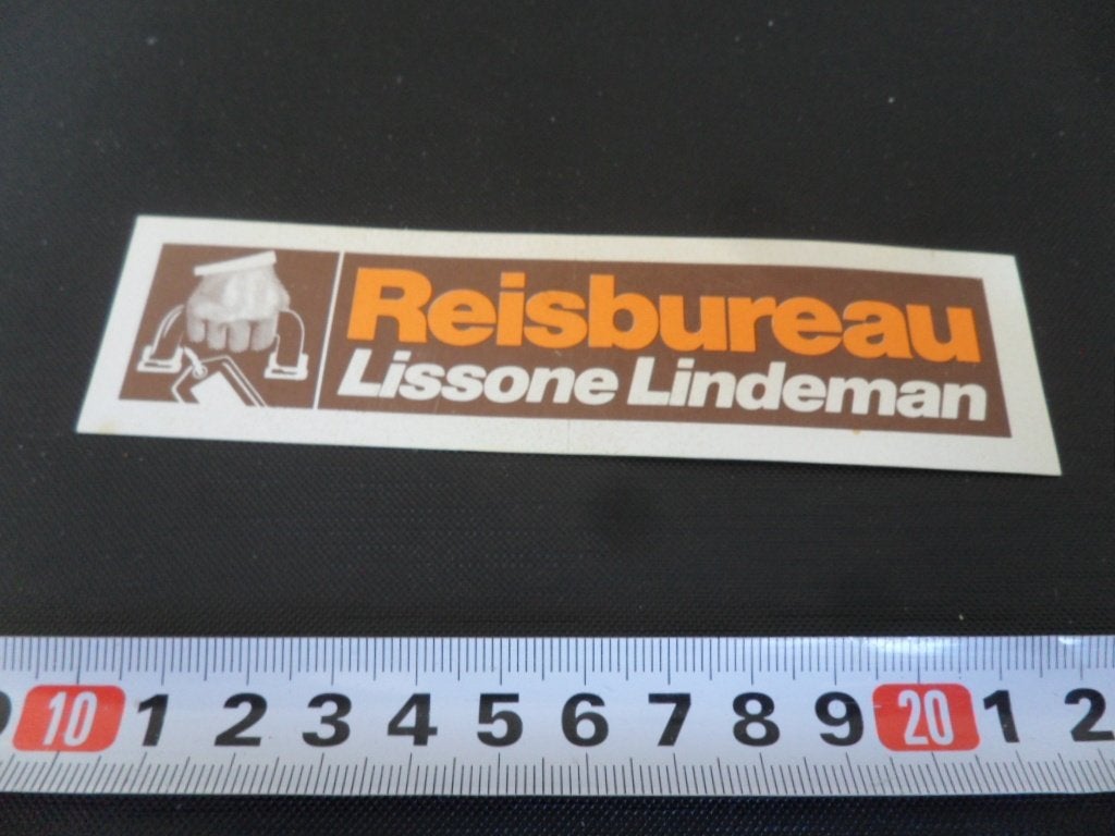 sticker reisbureau lissone lindeman, Ophalen of Verzenden, Zo goed als nieuw
