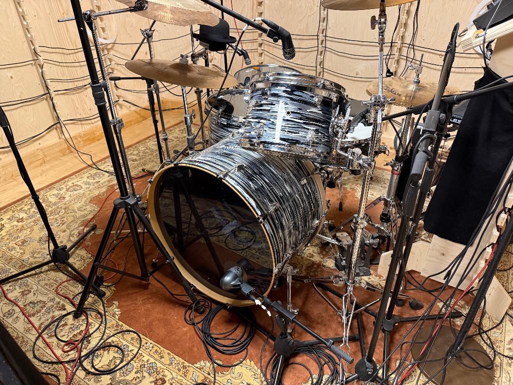 Ludwig Accent Drumstel Oyster motief jaren 80, Ophalen, Gebruikt, Ludwig