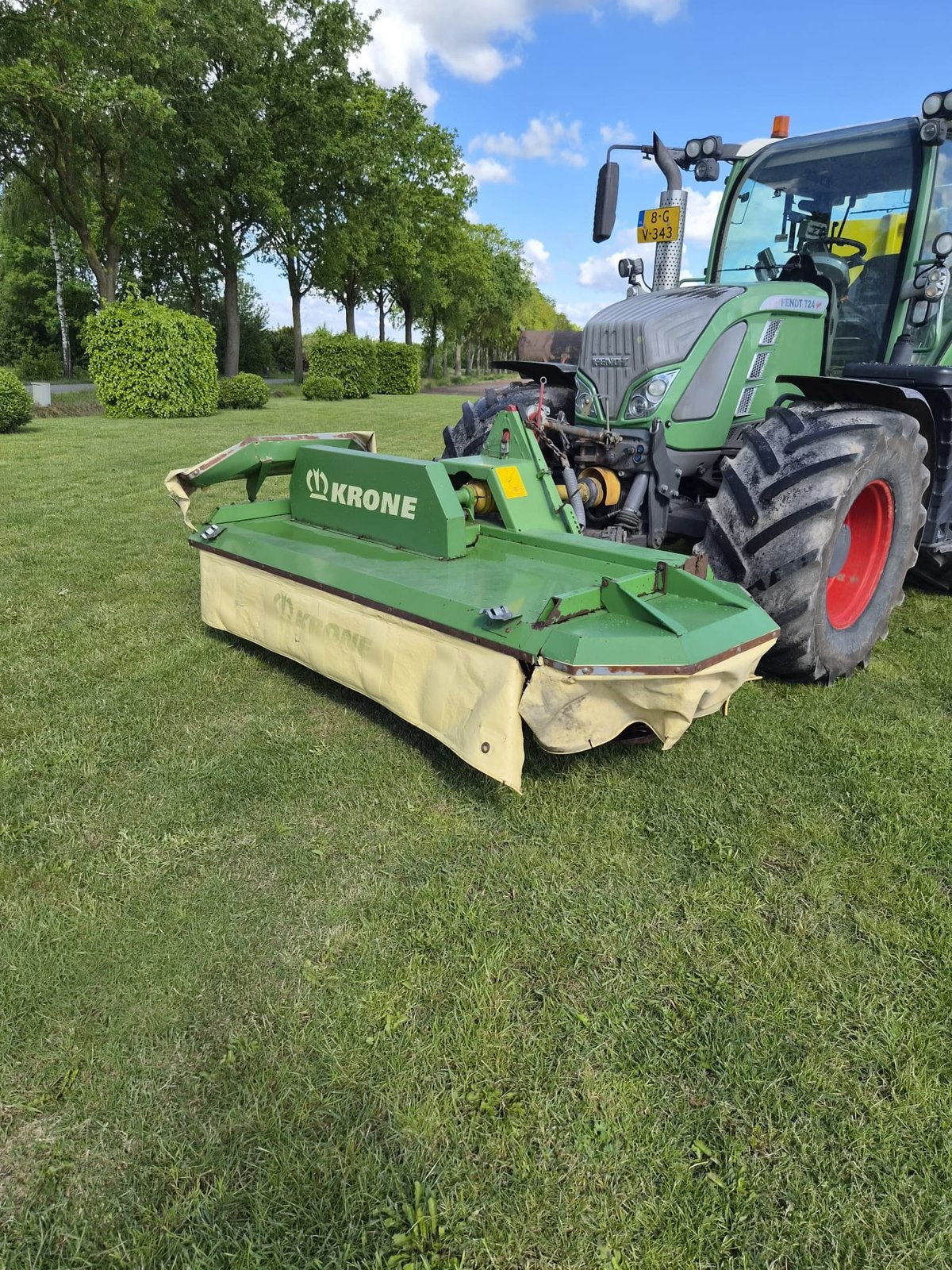 Krone frontmaaier, Ophalen, Weidebouw