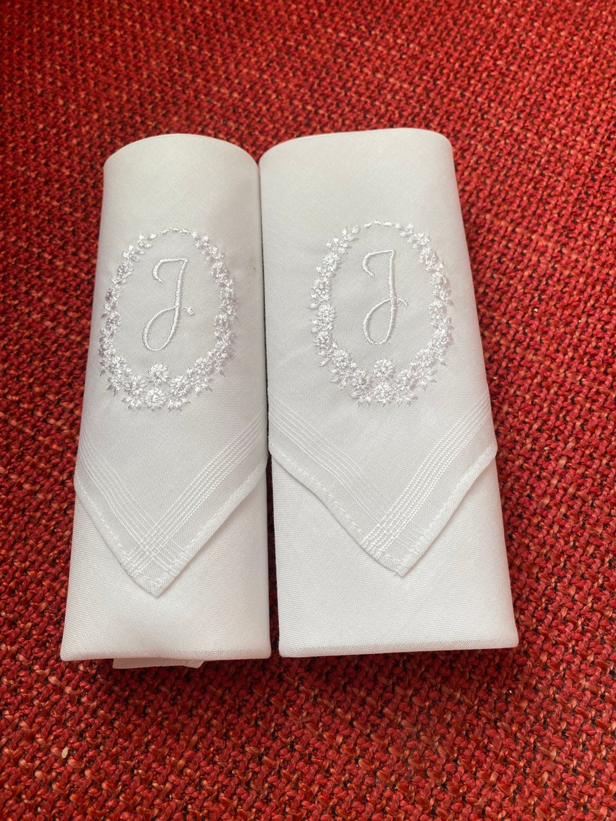 Vintage mooie zakdoekjes of servetten met monogram, Ophalen of Verzenden