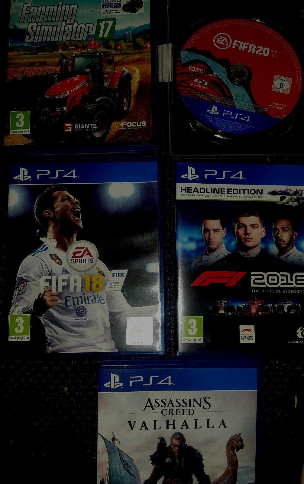 PS4 Spellen - Farming Simulator, FIFA, F1, Assassin's Cre, Ophalen, Zo goed als nieuw