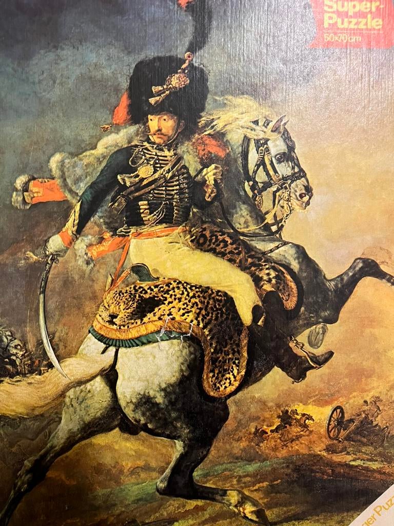 Bijzondere vintage puzzel otto maier soldaat te paard, Ophalen of Verzenden, 500 t/m 1500 stukjes, Zo goed als nieuw