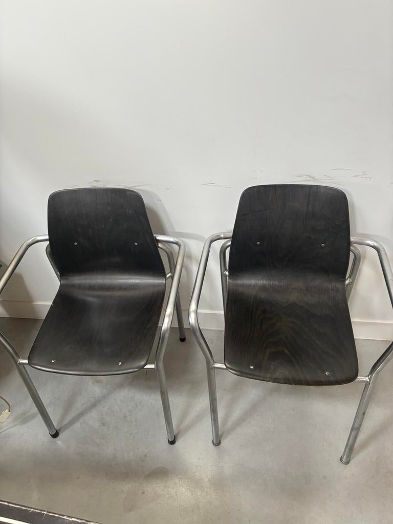 2 Buisframe Pagolz stoelen, Ophalen, Gebruikt, Twee, Hout