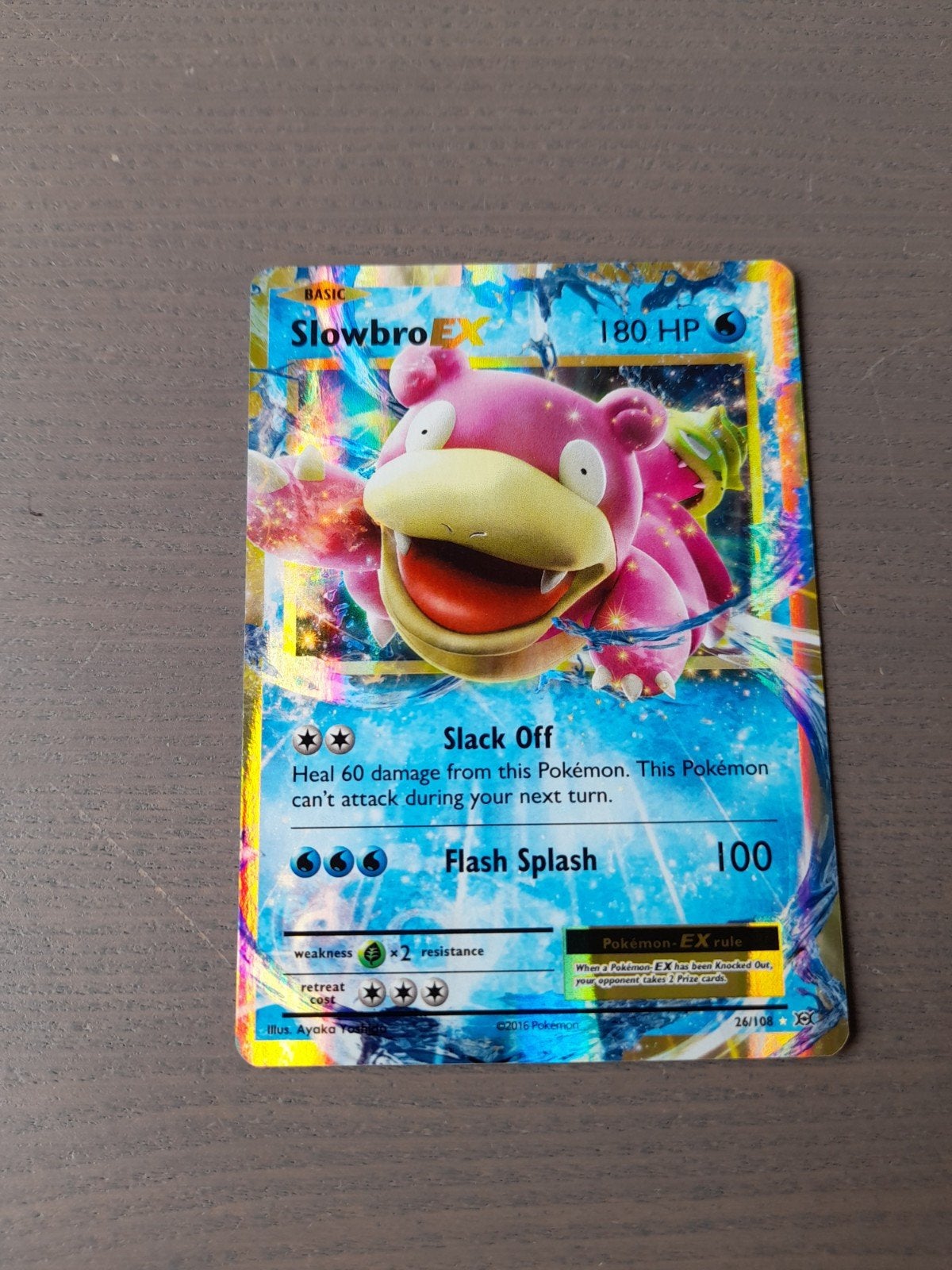 Evolutions 26/108 slowbro ex, Ophalen of Verzenden, Zo goed als nieuw, Losse kaart, Foil