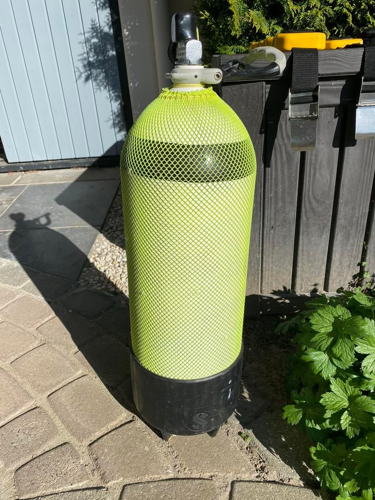 Stalen duikfles 15 ltr, 300 bar, Watersport en Boten, Duiken, Ophalen, Gebruikt, Duikfles