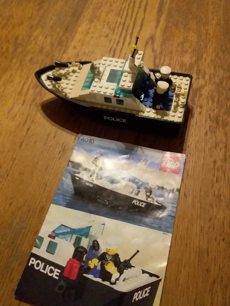 lego nr 4010 politie boot, Gebruikt, Lego, Ophalen of Verzenden, Inclusief instructies