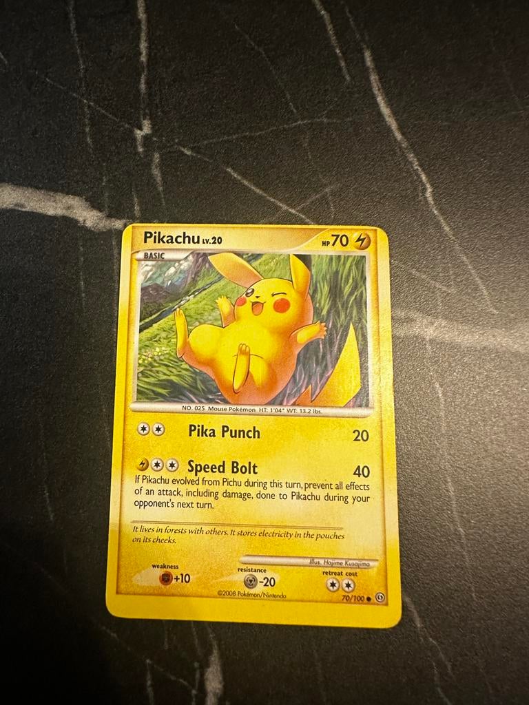 Pikachu [Off Center / Miscut] #70/100, Ophalen of Verzenden, Gebruikt, Losse kaart