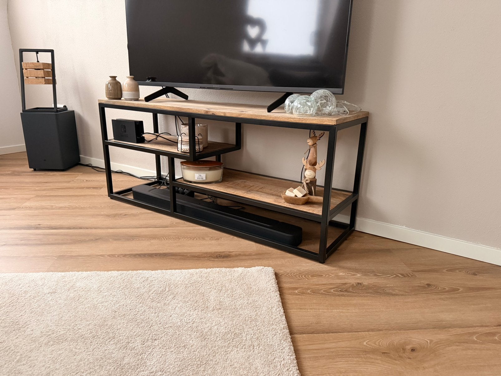 TV meubel, Ophalen, Zo goed als nieuw, 150 tot 200 cm, 25 tot 50 cm