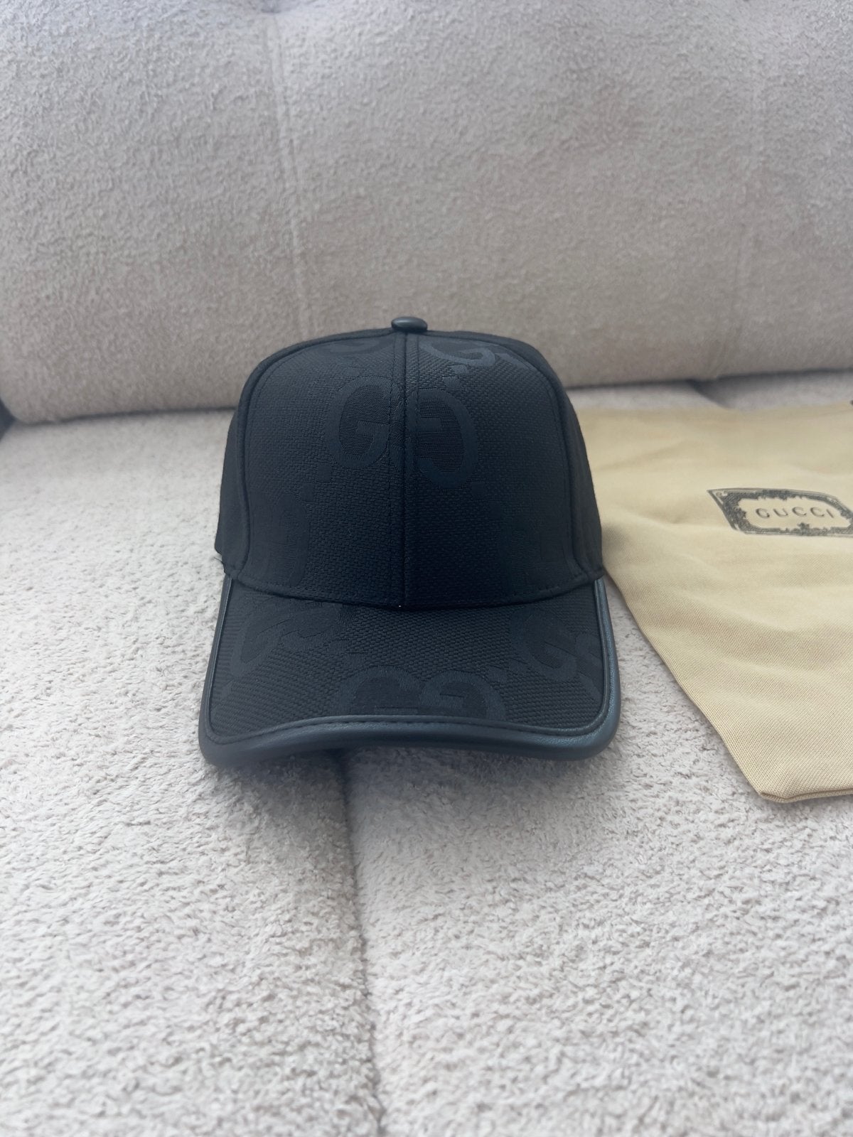 Gucci Jumbo GG Canvas pet Zwart, Ophalen of Verzenden, Nieuw, One size fits all, Pet