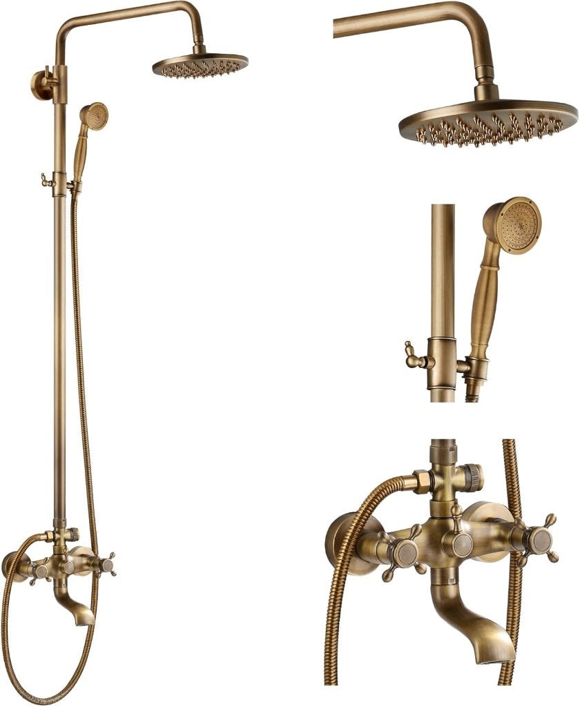 Regendouche Brons klassiek landelijk Retro handdouche set
