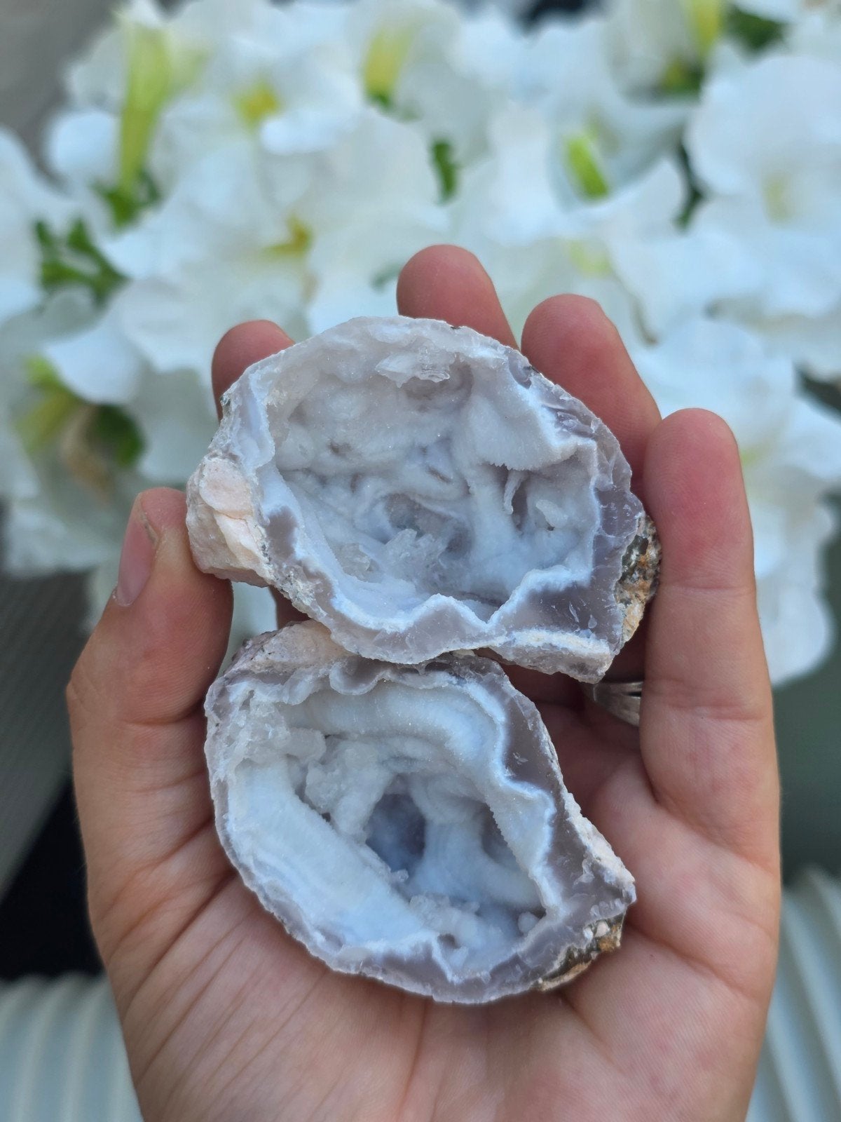 Mexicaanse geode met chalcedoon, Ophalen of Verzenden