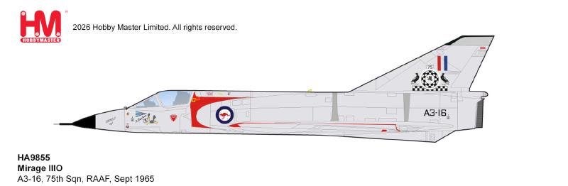 Hobby Master HA9855 | Dassault Mirage IIIO, Ophalen, Schaalmodel, Nieuw, Pilot Station