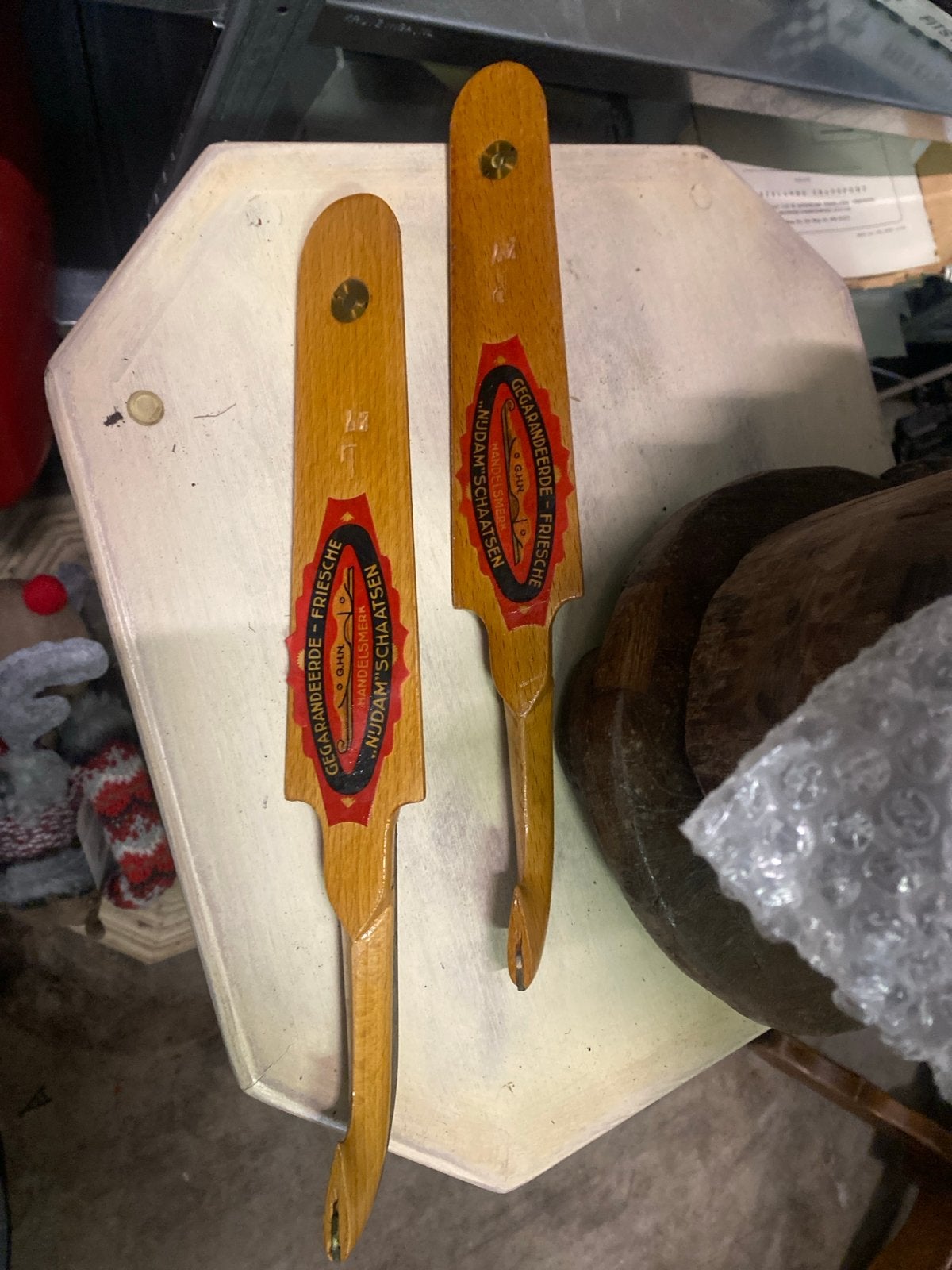 Vintage Friese doorlopers schaatsen - 1 paar new old stock, Antiek en Kunst, Ophalen of Verzenden