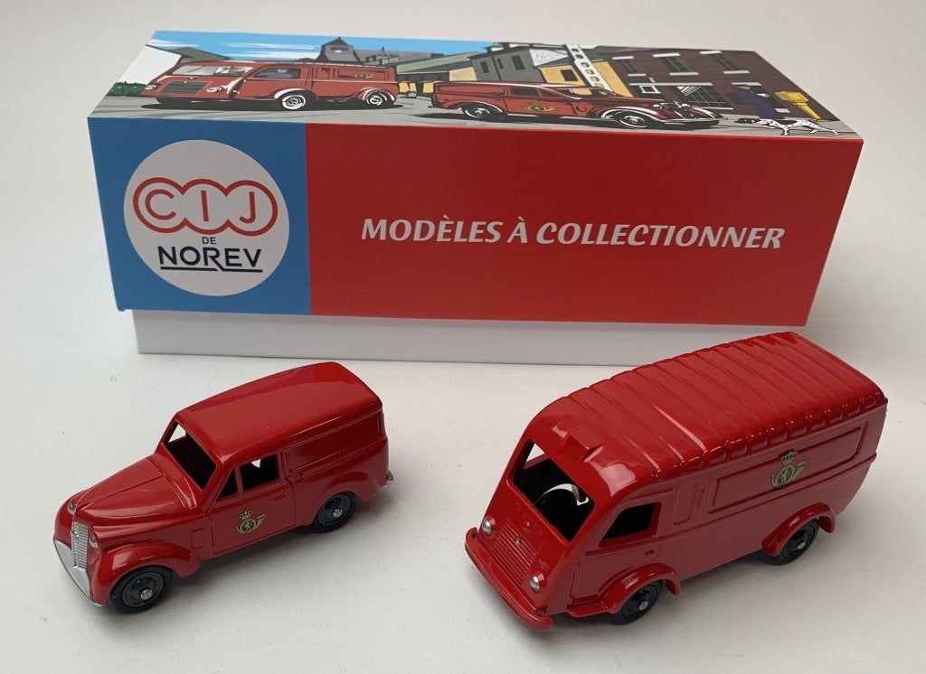 Norev 1:43 Renault 1000kgs en Dauphinoise Belgian Post set 2, -, Nieuw, Norev, Ophalen of Verzenden