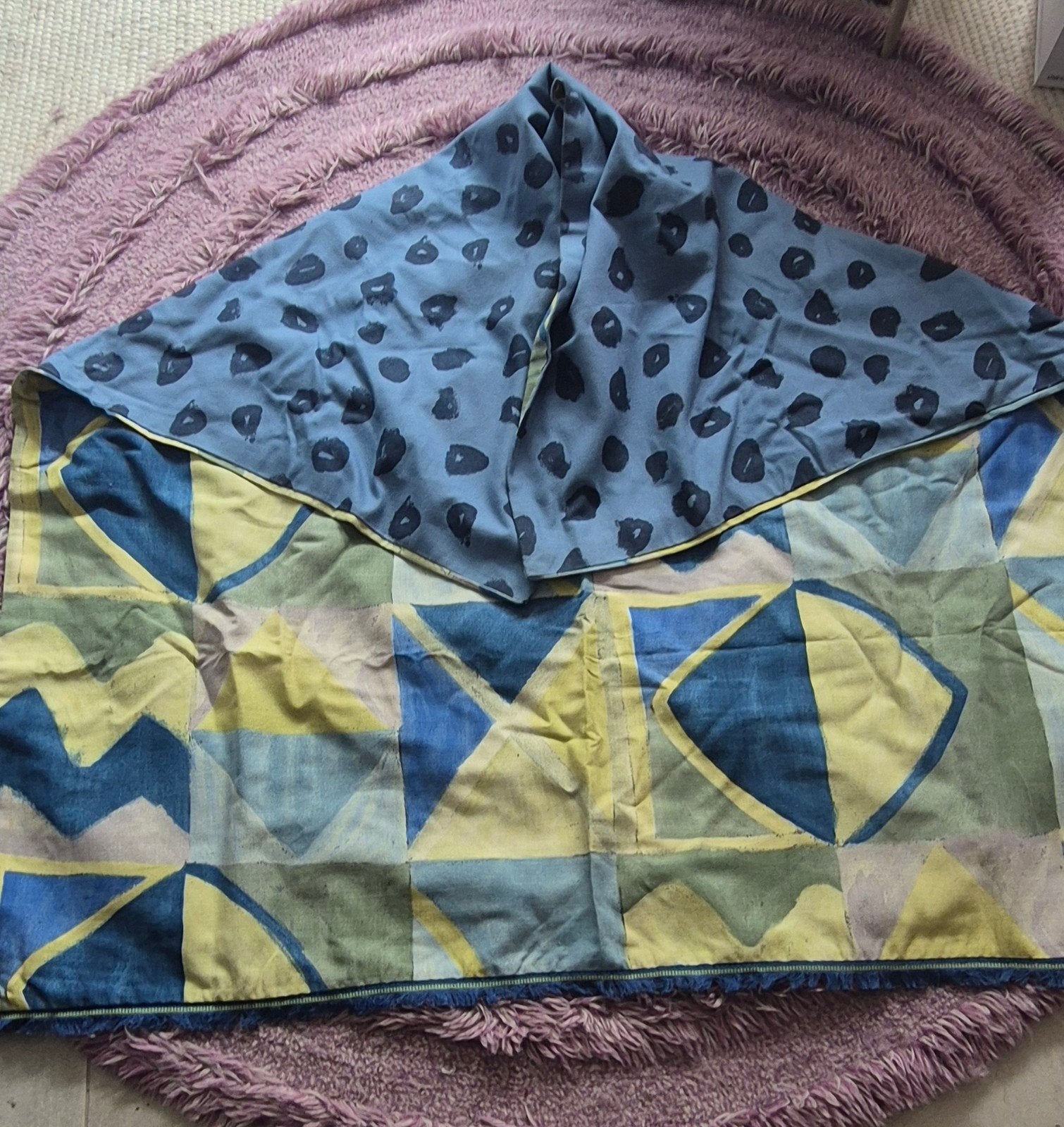 Designers Guild dubbelzijdige plaid, Katoen, Gebruikt, 132 cm, Verzenden