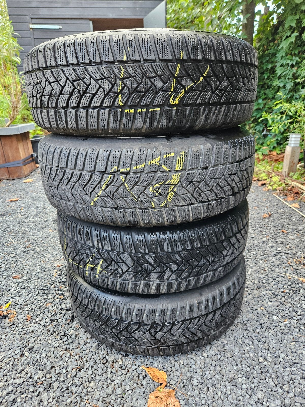 Dunlop Winterbanden op velg - 205/60R16 M+S, Gebruikt, 16 inch, Banden en Velgen, Personenwagen