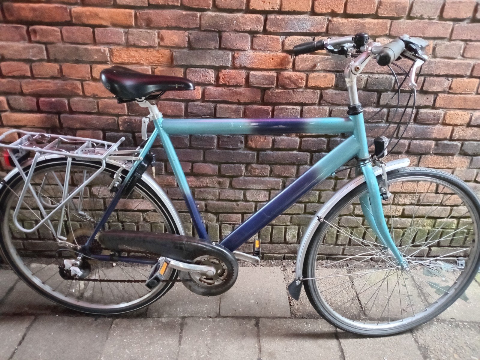 Herenfiets met licht verslellingen slot en garantie, Versnellingen, Zo goed als nieuw, 57 tot 61 cm, Trommelrem
