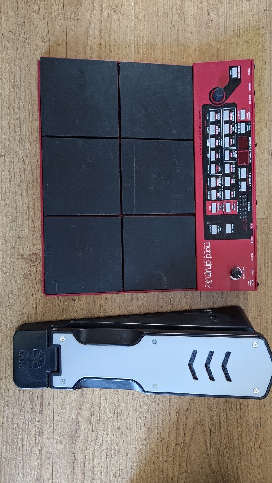 Nord Drum 3P + Yamaha elektronische kick unit, Ophalen
