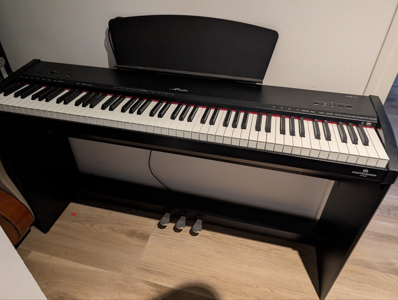 Digitale Piano Amadeus stage 1, zwart, zo goed als nieuw, Ophalen, Zwart, Digitaal, Zo goed als nieuw