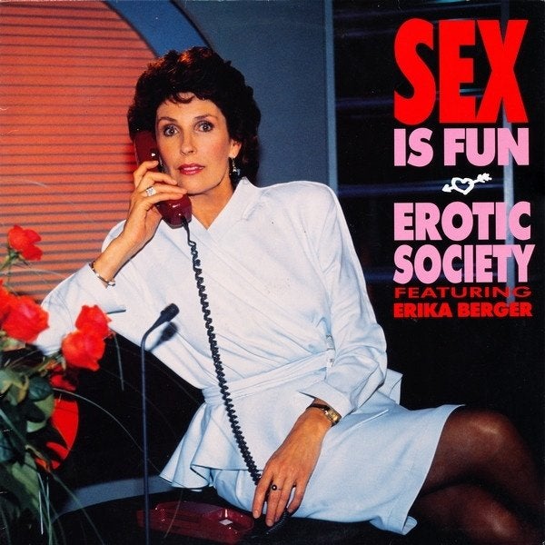 Erotic Society Featuring Erika Berger – Sex Is Fun 1989 pop, Gebruikt, Originele persing, Ophalen of Verzenden, 12 inch