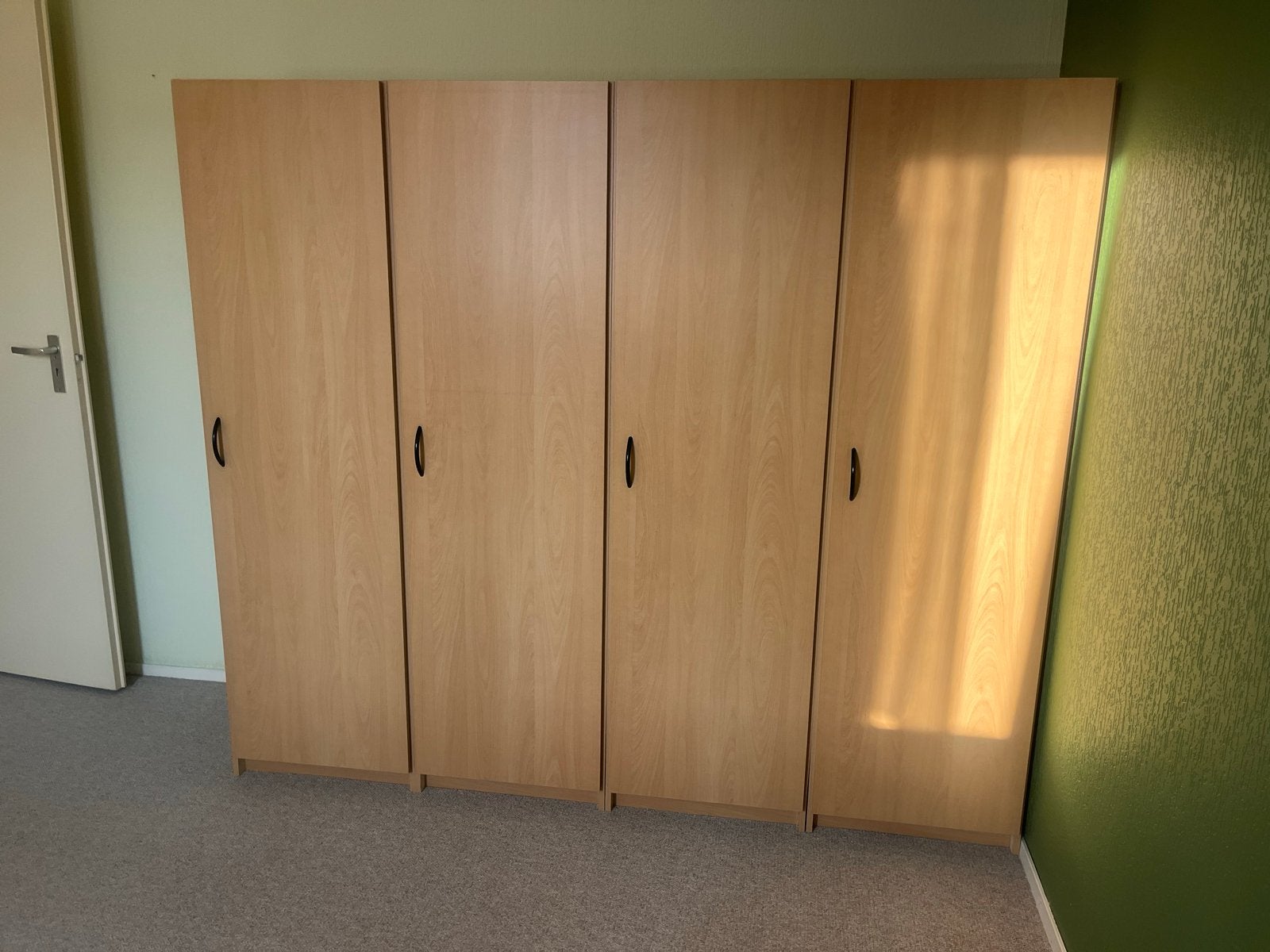 Grote kledingkast met planken en hangruimte, Ophalen, Gebruikt, 200 cm of meer, 150 tot 200 cm