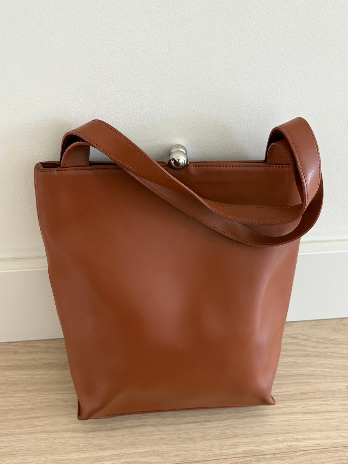 Furla Handtas - Cognac Leer, Sieraden, Tassen en Uiterlijk, Tassen | Damestassen, Handtas, Bruin, Ophalen of Verzenden