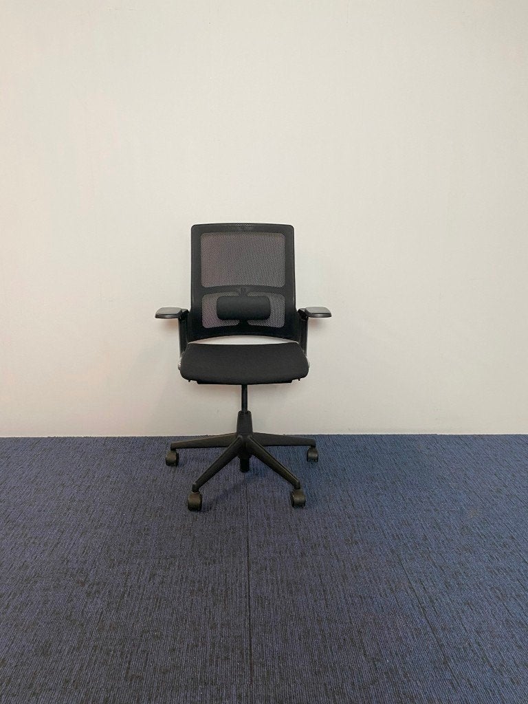 322x Bureaustoel Ahrend 2020 Verta - nieuw zwart gestoffeerd, Ophalen, Gebruikt, Zwart, Bureaustoel