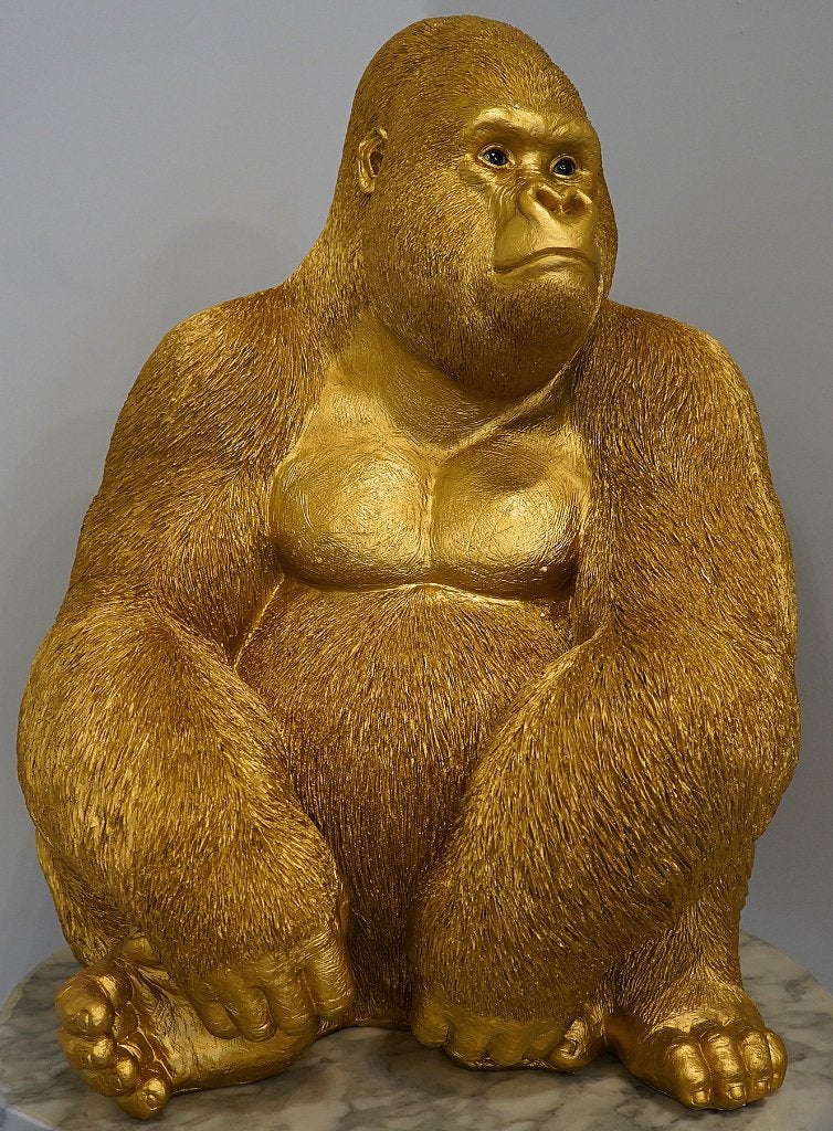 Kare Design Gorilla Beeld Goud XL – 76cm Hoog! (Eyecatcher), Ophalen of Verzenden, Zo goed als nieuw, Dier