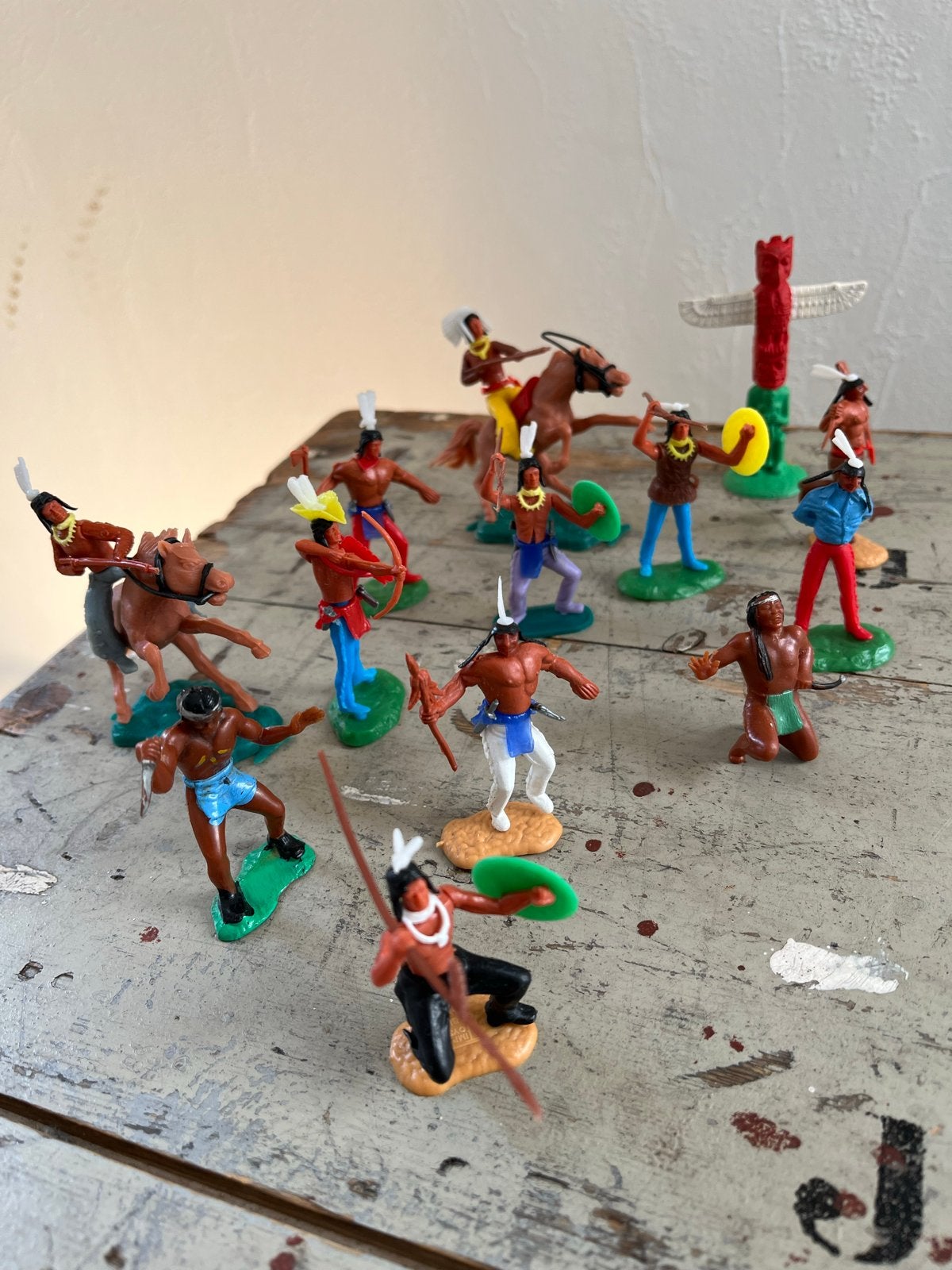 Vintage Indianen en Cowboys Speelfiguren Set, Ophalen of Verzenden, Gebruikt, Jongen of Meisje