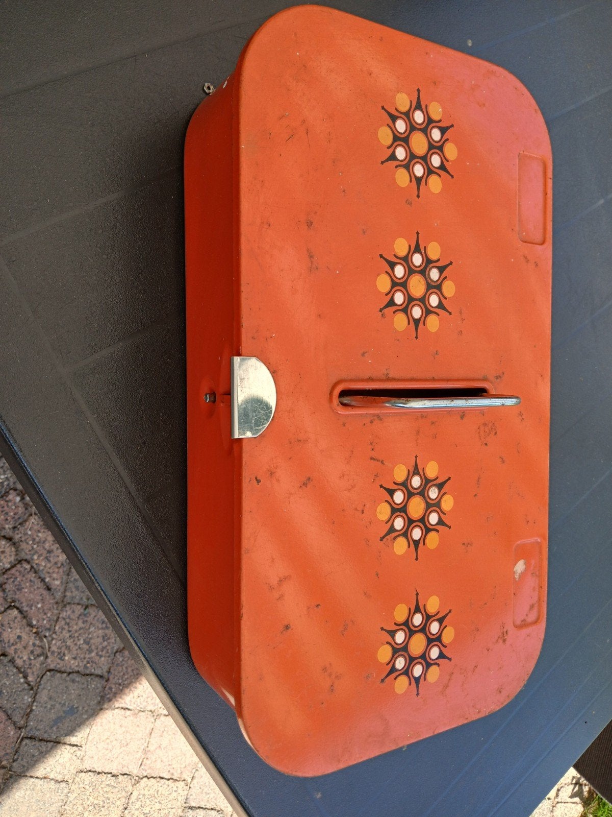 Oranje Brabantia schoenpoetsdoos vintage/brocante, Ophalen, Gebruikt