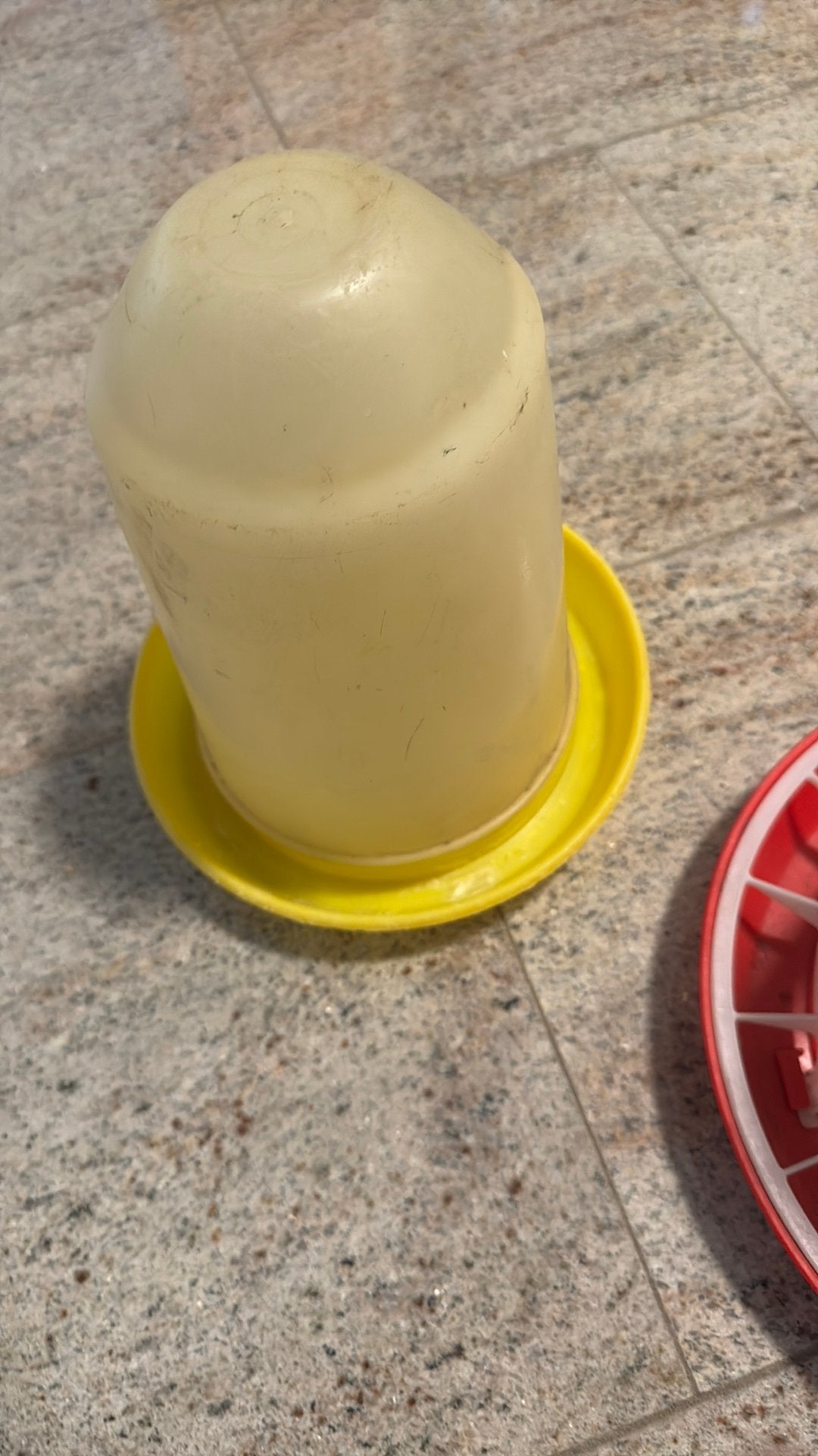 Voer-waterbakje  voor  kippen /kuikens, Dieren en Toebehoren, Pluimvee | Toebehoren, Ophalen of Verzenden, Zo goed als nieuw, Drinken en Voederen