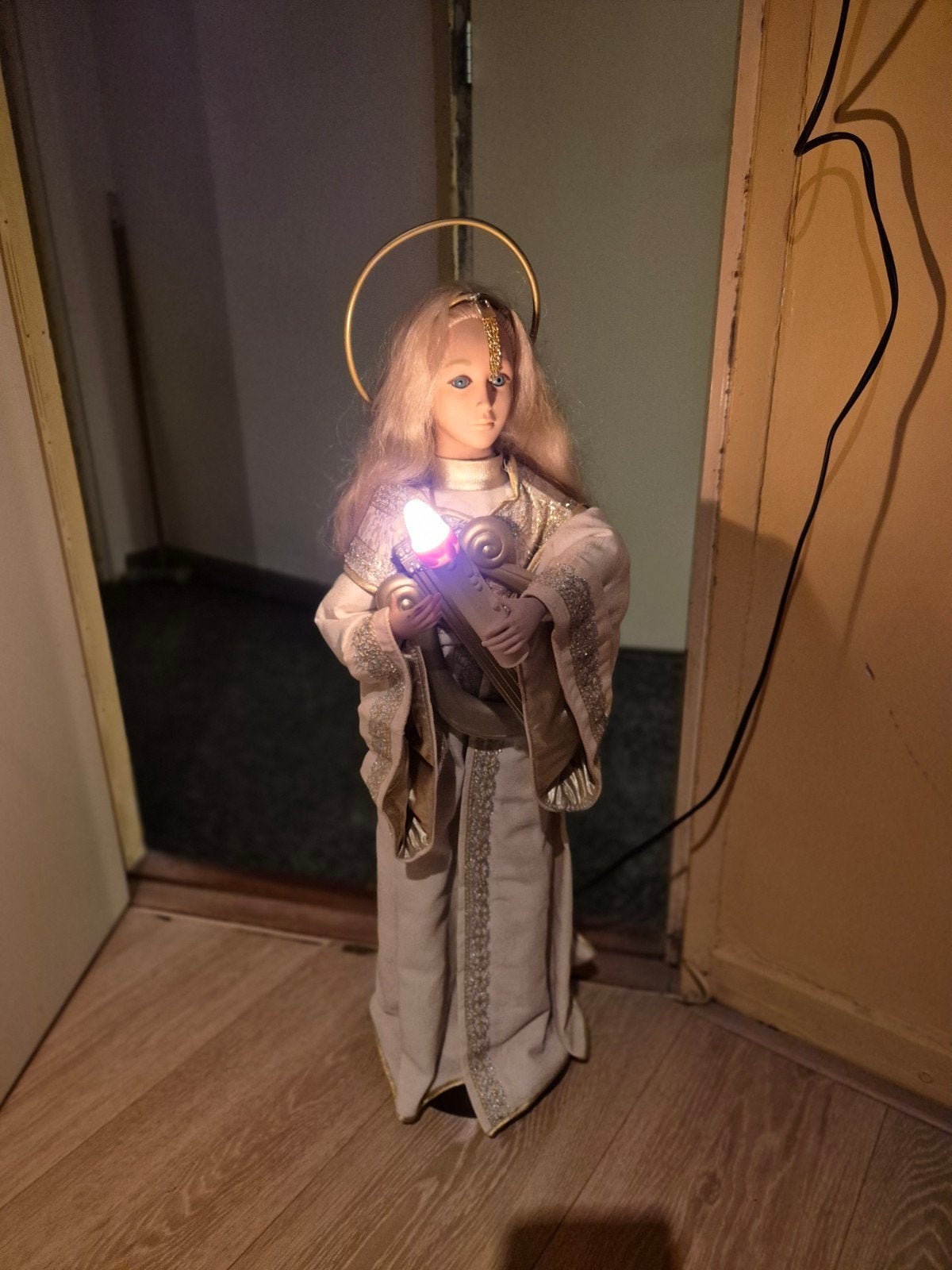 Kerstengel, bewegend met verlichting., Diversen, Ophalen of Verzenden, Gebruikt
