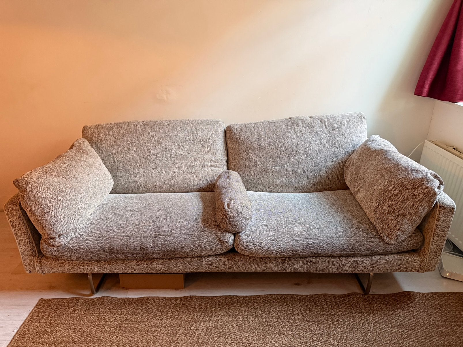 Italiaanse design bank - Flexform, Ophalen, Gebruikt, Driepersoons, 75 tot 100 cm