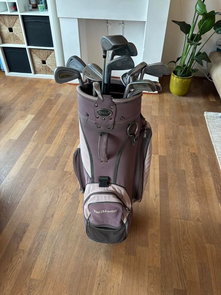 Diverse Golfclubs + Turfmaster Cartbag, Ophalen, Gebruikt, Set