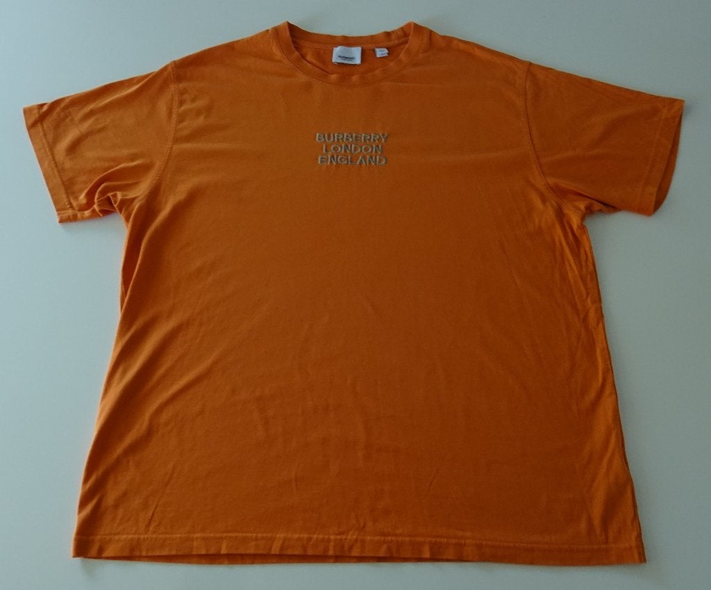 Burberry T-Shirt in het Oranje voor Dames maat L, Ophalen, Maat 42/44 (L), Oranje, Zo goed als nieuw