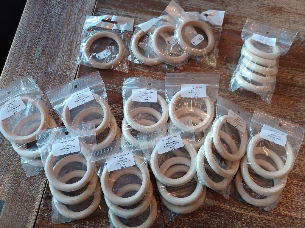 houten ringen, 36 stuks, Hobby en Vrije tijd, Ophalen of Verzenden, Nieuw, Hout, Overige typen
