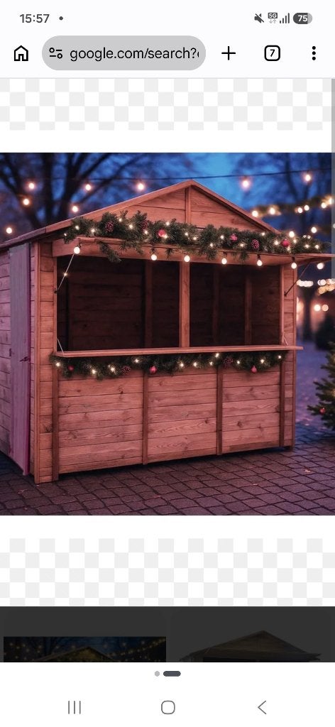 Houten ( kerst) verkoopkraam, Ophalen, Gebruikt, Overige typen, Minder dan 4 meter