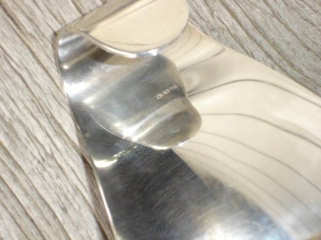 Verzilverde modernistische design blaker / kandelaar jr 60, Gebruikt, 7 cm, Ophalen of Verzenden, Kandelaar