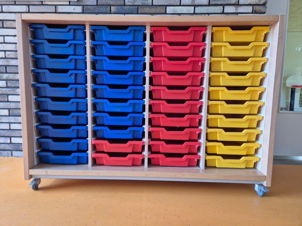 Verrijdbare ladekast onderwijs, Ophalen, Gebruikt, 100 tot 150 cm, 5 laden of meer