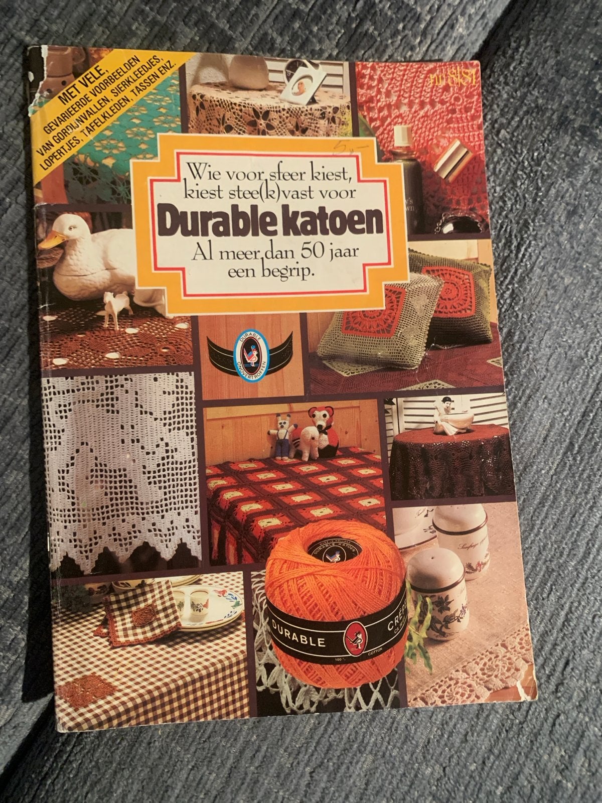 Durable Katoen Handwerkboek: Haken en Borduren, Ophalen of Verzenden, Gelezen, Breien en Haken